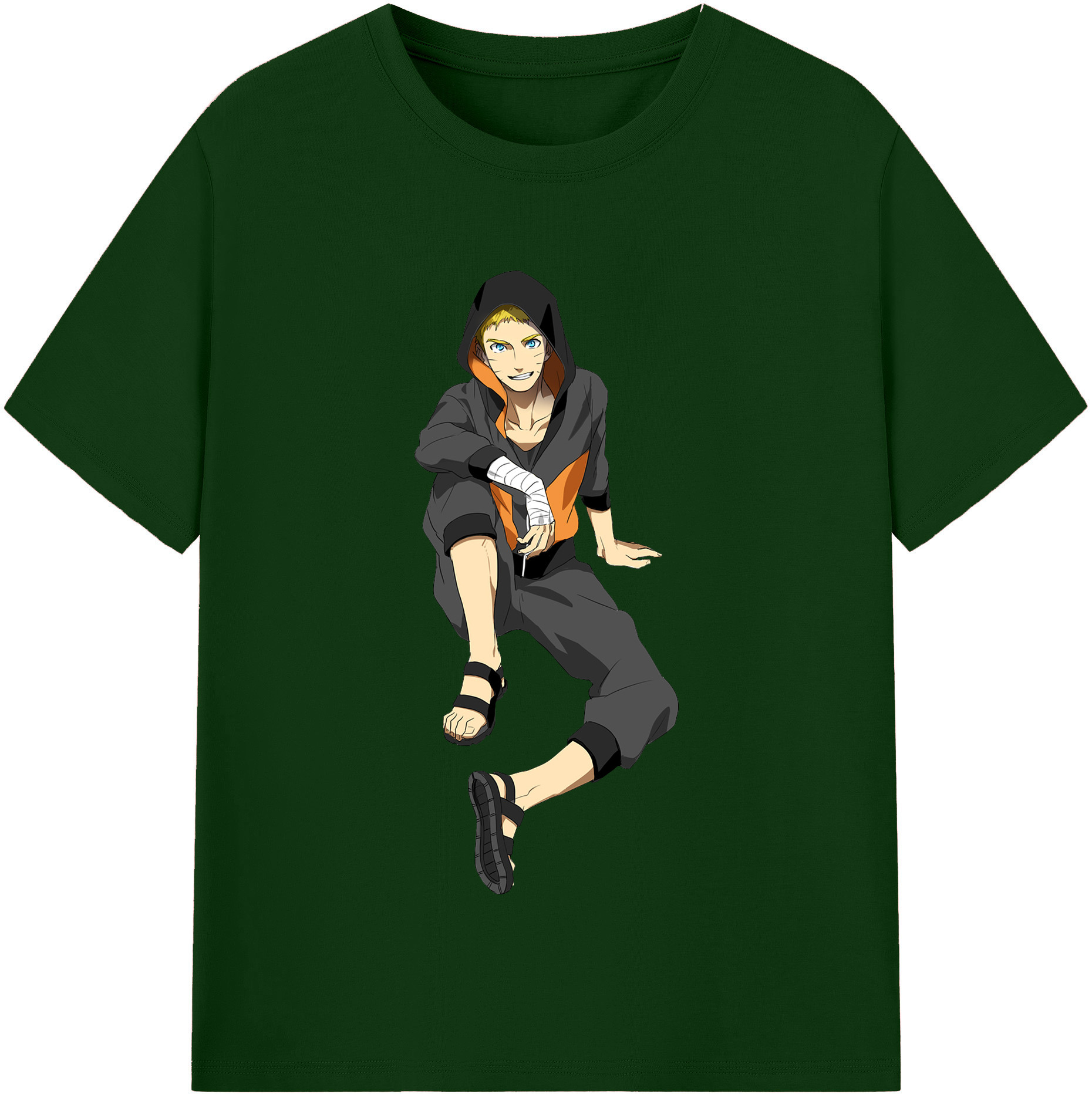 （画像用） NARUTO -ナルト- うずまき ナルト Uzumaki Naruto 綿100％半袖Tシャツ（フロントプリント）
